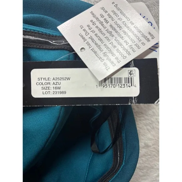 Betsy & Adam Womens Azure Off Shoulder Ruched Maxi Gown A25252W Teal 16W - Picture 6 of 6